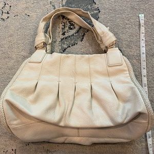 Cole Haan off white leather shoulder bag